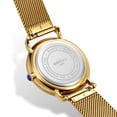 thumbnail image 4 of BERNY Men's Quartz Watch, Classic Casual Wrist Watch with Stainless Steel Mesh Band, Small Second Sub-Dial, 5ATM Waterproof, Fashion Minimalist Dress Wristwatch for Men,Gold, 4 of 10