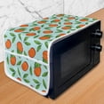 thumbnail image 1 of Tangerine Microwave Oven Cover, Organic and Fresh Mandarin Fruits with Leaves Pattern, Water Resistant Organizer with Pockets for Kitchen, 36" x 12", Vermilion Pale Blue, by Ambesonne, 1 of 4