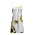 thumbnail image 4 of TSADFHJI Jupe Longue Mode Femme Aguichant Sans Manches Imprimé Dessin Animé Ourlet Ample Robe de Plage L Blanc, 4 of 5