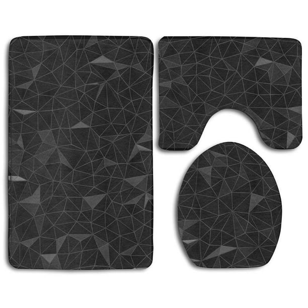 ABPHQTO Árbol de bosque tropical de madera estilo mármol Tieic Marrón Juego de alfombras de baño de 3 piezas Alfombra de baño Alfombra de contorno y tapa de inodoro ABPHQTO Cont-CHAPPLE-21046