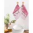 thumbnail image 2 of Happy Mother's Day Kitchen Dish Towels for Drying Dishes Set of 3, Farmhouse Pink Floral Love Heart Waffle Weave Microfiber Hand Tea Bathroom Towels Quick Dry & Absorbent Towel 12x12, 2 of 7