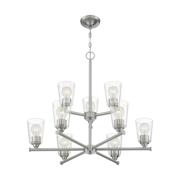 Nuvo Lighting - Bransel-9 Light Chandelier in Transitional Style-28 Inches Wide