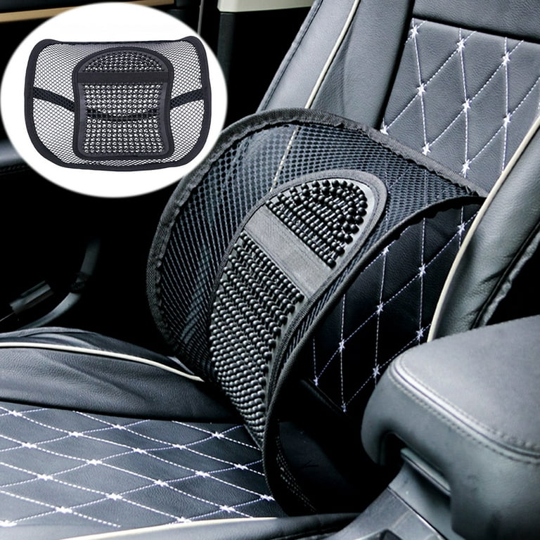 Relieve Back Pain & Stay Comfortable While Driving - Mesh Ventilate Lumbar  Support Cushion For Car Seats & Office Chairs