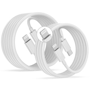 Typpkmm USB C to Lightning Cable 2Pack 10FT Mfi Certified phone Fast Charging Cable 6FT White