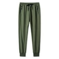 thumbnail image 3 of Dagugfen Trackpants for Men Lightweight Joggers Drawstring Tapered Leg Zipper Pockets Workout Cropped Pants, 3 of 4