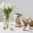 thumbnail image 4 of zhangmingg Handmade Bunny Rabbit Animal Figurine Cute Easter Decoration for Home Desktop Ornament and Tiered Tray Display, 4 of 4