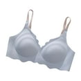 thumbnail image 4 of Backless Bra Women Seamless Bra Feature V-Neck T-Shirt Bra Style W-791 Gray S, 4 of 8