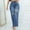 Dark Blue, variant on Womens High Waisted Wide Jeans Stretchy Distressed Straight-leg Ripped Denim Pants