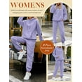 thumbnail image 3 of ZJXFGS Sweat Suit Jumpers For Women Casual Comfy Set Women 2 Piece Outfits Sweatsuit 2 Piece Sets For Women Outfits For Women Athleisure Sets Women Sweat Pants Set For Womens 2 Piece Purple 2XL, 3 of 7