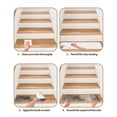 thumbnail image 5 of Brown Ombre Stair Treads for Wooden Steps Indoor Runner Rug Carpet, Modern Abstract Art Oil Painting 7 Pieces Peel and Stick Staircase Step Treads Covers Washable Throw Door Mats, 30"x8", 5 of 6