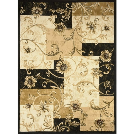 Optimum Woven Polypropylene Transitional Runner Rug, Black