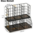 thumbnail image 6 of EasyPAG Coffee Station Organizer, Coffee Bar Accessories Station Organizer, 6 Compartment Condiment Rack for Breakroom, Office, Home, Black/Archaize, 6 of 6