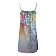 thumbnail image 4 of Qiylii Women's Summer Dress 2022 Womens Tops Casual Loose Bohemian Floral Dress Party Club Tank Dress, 4 of 5