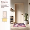 thumbnail image 3 of ODIKA 4'x6' Machine Washable Non-Slip Area Rug, Petal Cascade Artisan Dusty Mauve Contemporary High Traffic Rug, Purple, 41704, 3 of 7