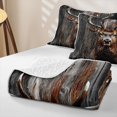 thumbnail image 4 of Castle Fairy Animal Deer Quilt Full for Teens,Vintage Cabin Full Bedspread Sets,Brown Gray, 4 of 7