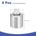 thumbnail image 2 of 8 Pcs Entretoises en Acier Inoxydable 304 3/8 Pouces OD x 3/16 Pouces ID x 7/16 Pouces Longueur(10x5x11mm) Vis Support de Bague Finition Simple Non Filetée Entretoises Rondes en Métal pour Vis M3 Boulons et Tringles, Argent, 2 of 6