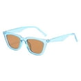 thumbnail image 2 of Lunettes de Soleil Bleues pour Adultes Unisexes Été Personnalité Carrée Rétro Jambes Larges Multicolores, 2 of 6