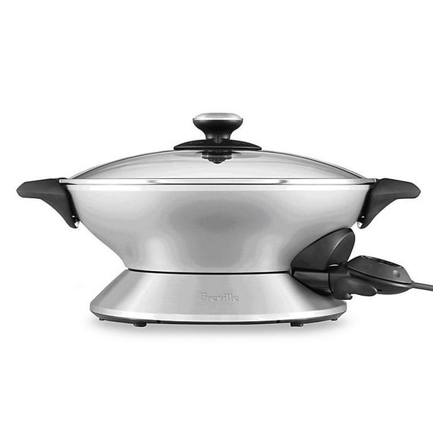 Breville Hot Wok 6Quart Electric Nonstick Wok StainlessSteel