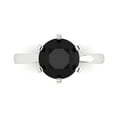 thumbnail image 2 of 3ct round cut black natural onyx 18k white gold Bridal Wedding Engagement Promise Anniversary Ring for Women size 10.25, 2 of 7