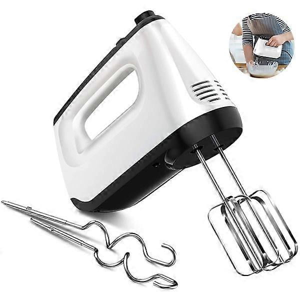 6 Speed Levels 400w Hand Mixer with 2 Beaters and 2 Dough Hooks, Turbo Function, Pop-Up Button Design