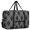 Gray and Black Argyle Pattern, variant on Gray and Black Argyle Pattern Foldable Travel Duffel Bag, Airline Personal Item Bag with Front Pocket & Trolley Strap, Tear Resistant Gifts for Birthday Christmas Thanksgiving