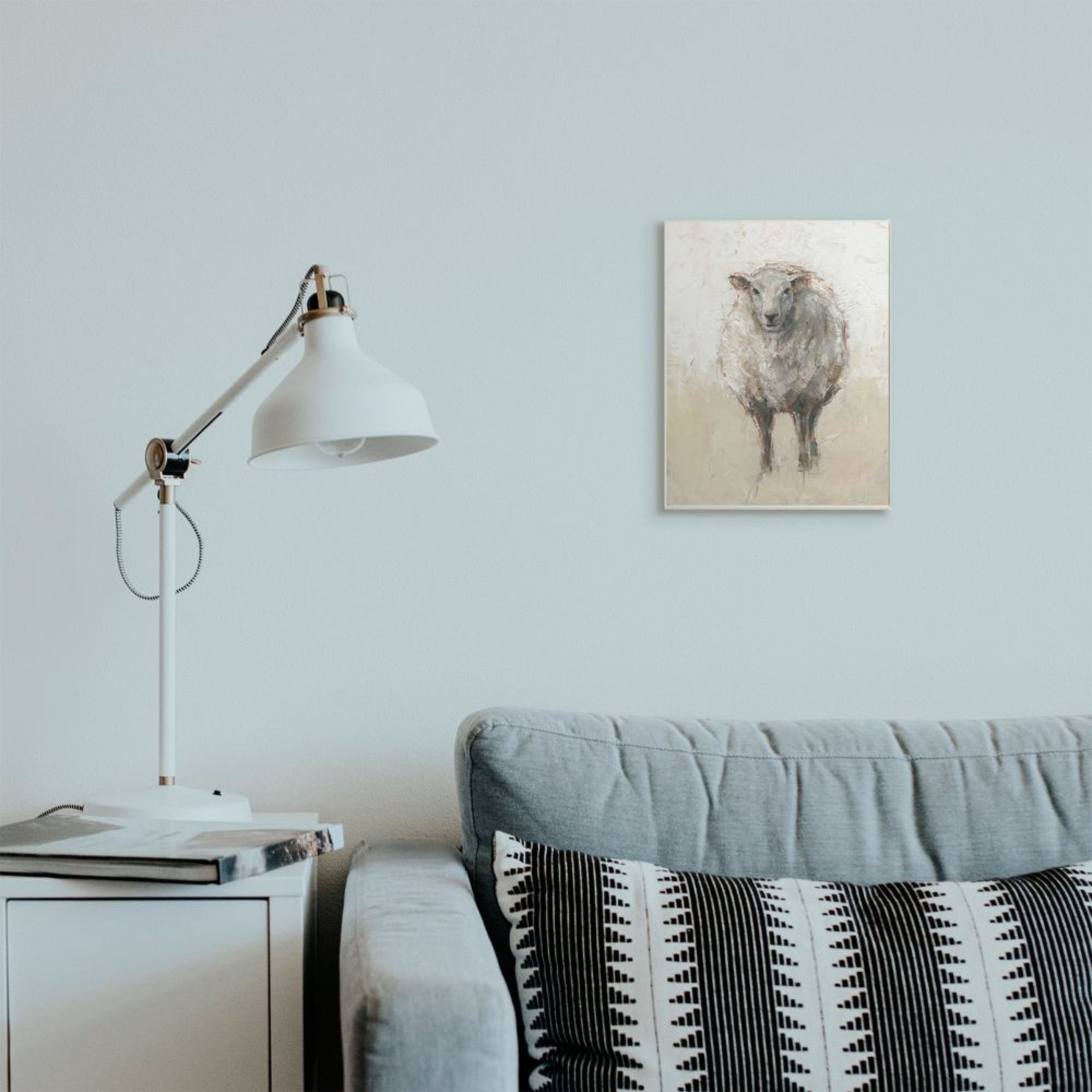 Stupell Industries Minimal Sheep Painting Beige Tan Farm Animal Design by Ethan Harper