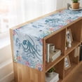 thumbnail image 6 of Table Runners 108 Inches Long Dress Scarves, Blue Jellyfish Octopus Farmhouse Coffee/Dining/Kitchen Table Runner for Living Room, Beach Nautical Ocean Coral Seahorse 13x108 Inch, 6 of 9
