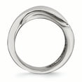 thumbnail image 2 of Chisel Stainless Steel Polished Wave Ring, 2 of 6