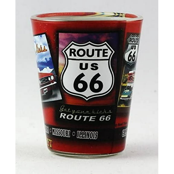 Route 66 Poster Art Shot Glass rtp