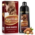 thumbnail image 1 of Light Brown Hair Dye Shampoo, 3 in 1 Argan Oil Hair Color Shampoo for Women Men, Long-Lasting & Natural-Looking Color, Easy to Use, Champu Para Canas, Para el Cabello, 500 Ml, 1 of 1