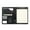 8 Calculator Black, variant on Leather Conference Folder with Clipboard Multiple Pocket Pen Slot Letter Size Clipboard Folder Document Case for Office