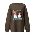 thumbnail image 4 of Chandail pour Femmes LLJS Automne, Mode pour Femmes Manches Longues Col Rond Imprimé de Noël Hauts Amples, Blouse Chandails, 4 of 5