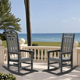 thumbnail image 4 of Tioline Outdoor HDPE Weather Resistant for Porch, Garden Lawn Rocker chiar Set of 2,Gray, 4 of 6