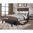 thumbnail image 2 of Manhattan Fabric Upholstered "Steel-Core" Platform King Bed/4-Drawers Gray, 2 of 5