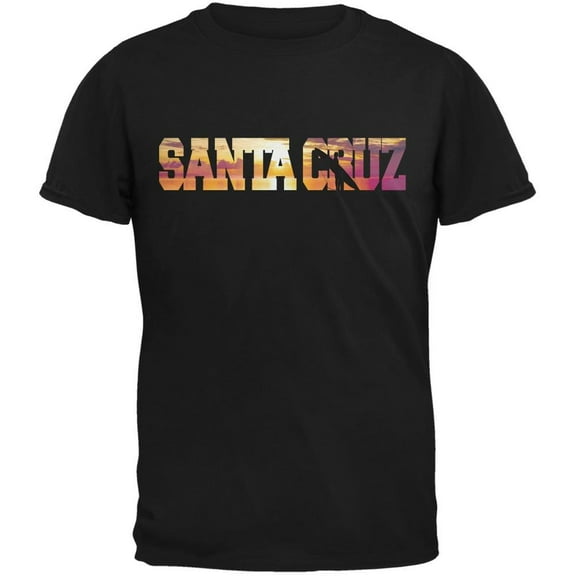 Old Glory Mens Santa Cruz Sunset Short Sleeve Graphic T Shirt