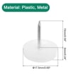 thumbnail image 2 of Uxcell Nail on Furniture Glides, 25 Pack 17.5mm Plastic Furniture Feet Sliders, White, 2 of 5