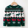 thumbnail image 3 of SYNPOS Toddler Kids Baby Girl Sweater, Cute Elk Print Christmas Sweaters Pullover Sweatshirt Top Fall Winter Clothes 2-7 Years, 3 of 3