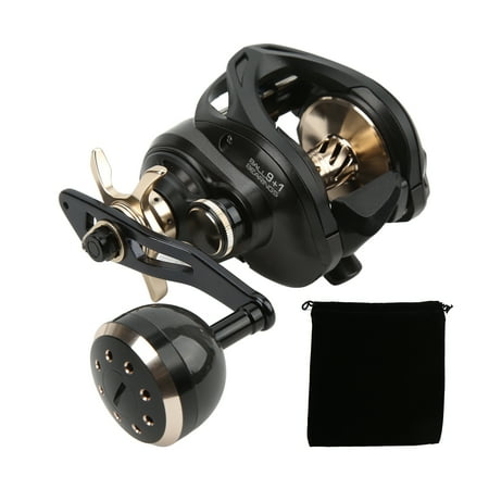 DEWIN Fishing Reels 9+1BB Spinning Reels High Speed Water Drop Wheel Baitcasting Fishing Line Wheel(TC351PL)