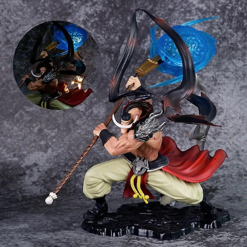 29cm One Piece Anime Figure White Beard Action Figures With Light Whitebeard Statue Figurine Collect Model Toys Decoration Gift Vinsniv Other
