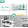 thumbnail image 3 of 3-Tier Rolling Utility Cart with Wheels, Metal Slim Storage Cart, Multifunctional Organizer for Kitchen, Office, Bathroom, Narrow Spaces, White, 3 of 8
