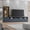 Gray-Two-piece Set, variant on Modern 141" Gray Modular Entertainment Center TV Stand With Bookshelf For 75/85/98/100 inch TV, Wooden Storage Living Room Set With Extra Long Media Console And Lights 4-Tier Glass Door Bookcase