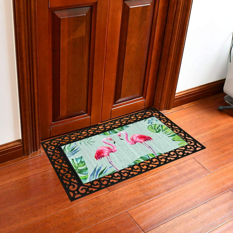 Sanmadrola Front Door Mat Indoor and Outdoor Welcome Mat Rubber Backing  Entrance Mat Easy Clean Patio Mat Heavy Duty Entryway Doormat for Front  Back Doors, Laundry Rooms, Mudrooms 24''x35.4'' Brown 