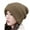 Khaki, variant on Opvise Knitted Hat Baggy Slouchy Ribbed Flanging Stretchy Keep Warm Solid Color Autumn Winter Women Men Fashion Beanie Cap for Outdoor Beige