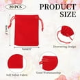 thumbnail image 2 of Uxcell 20 Pcs Bolsa de Terciopelo con Cierre de Cordón, 2.7 x 3.5 Pulgadas Bolsas de Terciopelo para Joyas, Bolsas de Regalo para Fiestas de Boda, Organizador de Almacenamiento, Rojo, 2 of 7