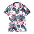thumbnail image 4 of Cnbwig Womens Shirts Casual Fashion Floral Printed Summer Elegant Short Sleeve Blouse for Ladies Beach Soft Basic Tops, 4 of 5