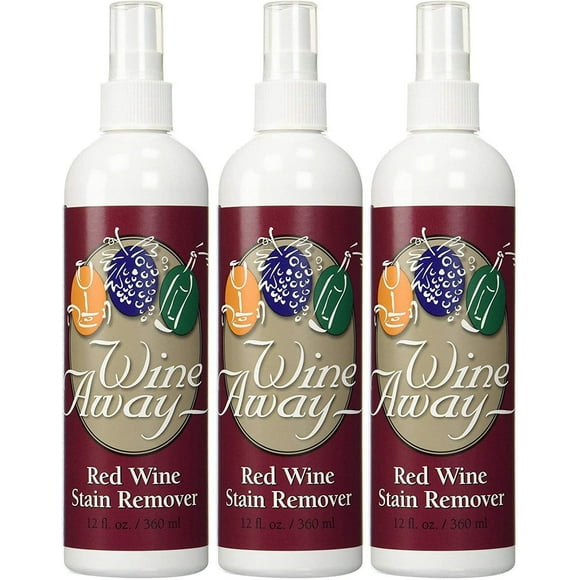 Wine Away Red Wine Stain Remover All Purpose Cleaner 12 Oz. Bottle, Set of 3