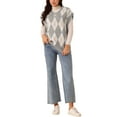 thumbnail image 2 of Chaleco de suéter sin mangas de color contrastante para mujer INSPIRE CHIC con cuello en V, 2 of 5