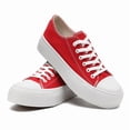 thumbnail image 3 of Womens Mens Low Top Canvas Sneakers Lace Up Platform Casual Shoes Classic Comfortable Fashion Running Walking Casual Shoes, 3 of 6