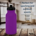 thumbnail image 4 of Water Bottle with Push Cap 20 oz. Set of 6, Bulk Pack - Reusable, Leak Proof, Perfect for Gym, Hiking, Camping, Outdoor Sports - Purple, 4 of 5