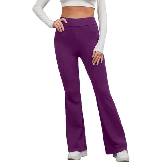 Summer Pants for Women Pants Petite plus Size Casual Pant Track Pant Women Business Casual Girl Stretchy plus Size Long Bag Suit Business Outfits for Comfortable Work Purple L